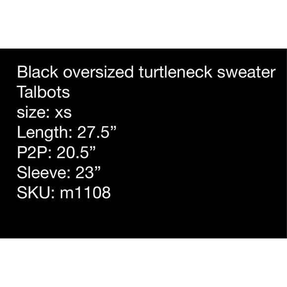 Talbots oversized black sweater- size xs - Picture 6 of 6